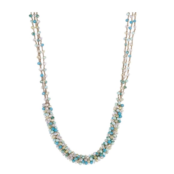 Saachi - Hand-Crocheted Glass Beaded Necklace - Picture 2 of 6